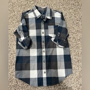 Boys button down plaid shirt